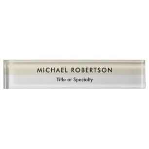 Simple Plain Elegant Modern Minimalist Nameplate