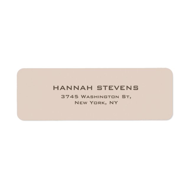 Simple Plain Elegant Modern Woolly Beige (Front)