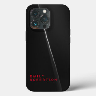 Simple Plain Grey Black Trendy Modern Minimalist iPhone 13 Pro Case