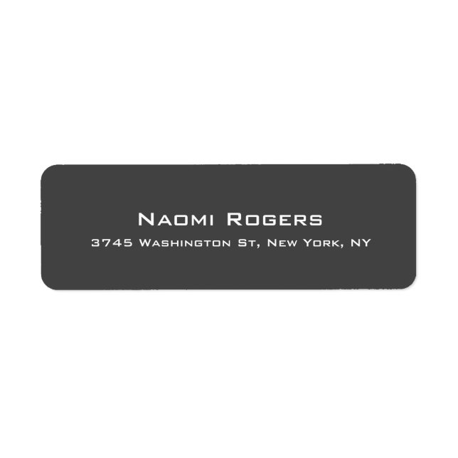 Simple Plain Grey Custom Modern Personal (Front)
