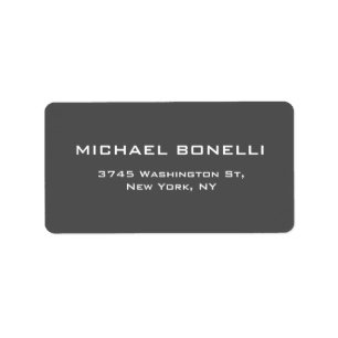 Simple Plain Grey Elegant Minimalist Simple Label