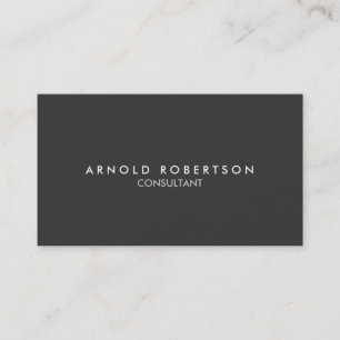 Simple Plain Grey Professional Business Card