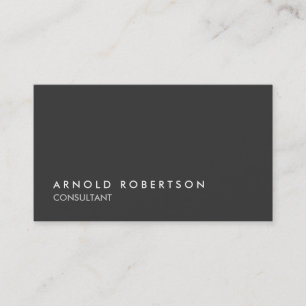 Simple Plain Grey Professional Business Card