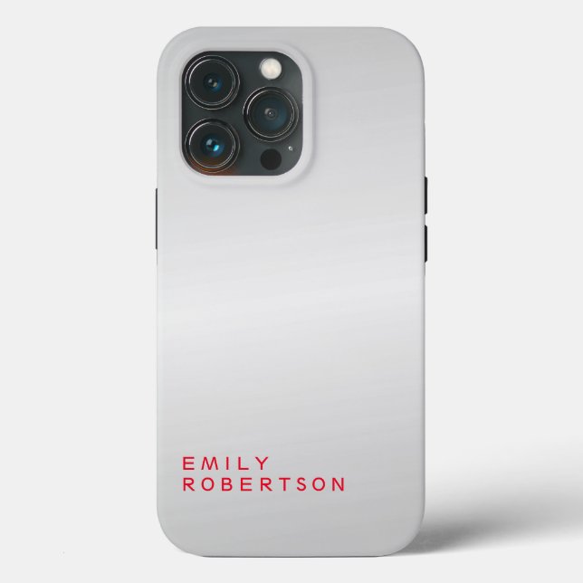 Simple Plain Grey Trendy Modern Minimalist  Case-Mate iPhone Case (Back)