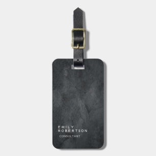 Simple Plain Grey Trendy Modern Minimalist Luggage Tag
