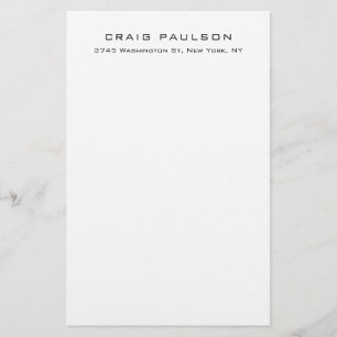 Simple Plain Minimalist Elegant Classical Design Stationery