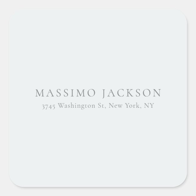Simple Plain Minimalist Elegant Modern Pastel Square Sticker (Front)
