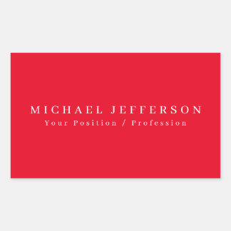 Simple Plain Minimalist Elegant Modern Red Sticker