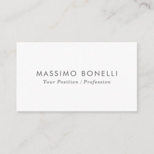 Simple Plain Minimalist Elegant Modern White Enclosure Card