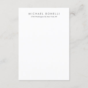 Simple Plain Minimalist Elegant Modern White Enclosure Card
