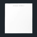 Simple Plain Minimalist Elegant Modern White Notepad<br><div class="desc">This template,  which has an extremely simple,  aesthetic and eye-catching design,  will reflect your personality. The careful selection of the letters,  the font used and the dark value of the letters are the product of a very delicate taste. Anyone who sees this template can immediately feel it.</div>