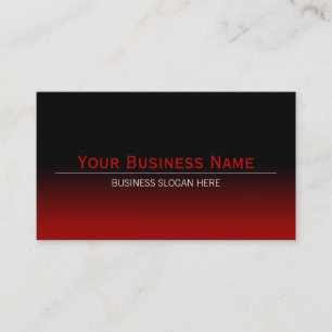Simple Plain Modern Black & Red Gradient Business Card