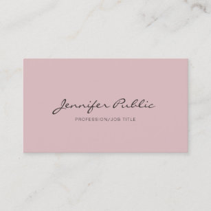Simple Plain Modern Elegant Colours Professional Business Card
