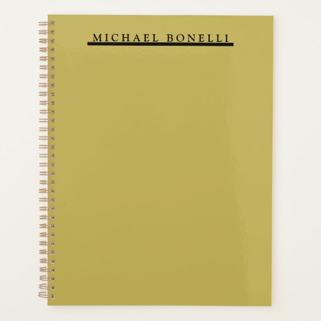 Simple Plain Modern Elegant Vegas Gold Colour Planner (Front)