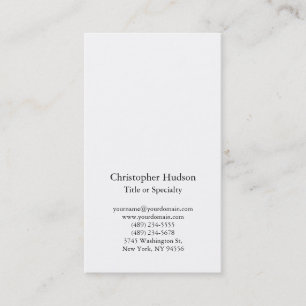 Simple Plain Modern Professional Business Card