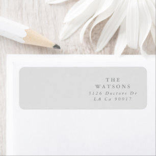 Simple Plain Modern Ultimate Grey Wedding address