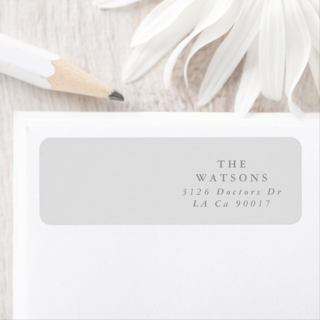 Simple Plain Modern Ultimate Grey Wedding address (Insitu)