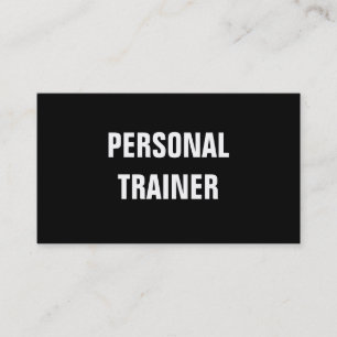 Simple & Plain Personal Trainer Business Card