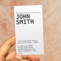 Simple Plain Pilot/Aviator Business Card