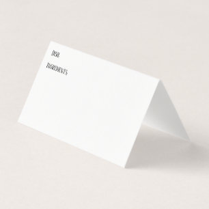 Simple, Plain Potluck Dish Recipe Tent Cards