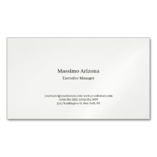 Simple Plain Professional Modern Minimailst Magnetic Business Card