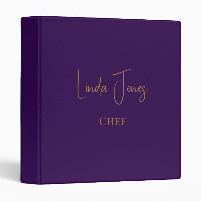 Simple plain purple binder (Front/Spine)