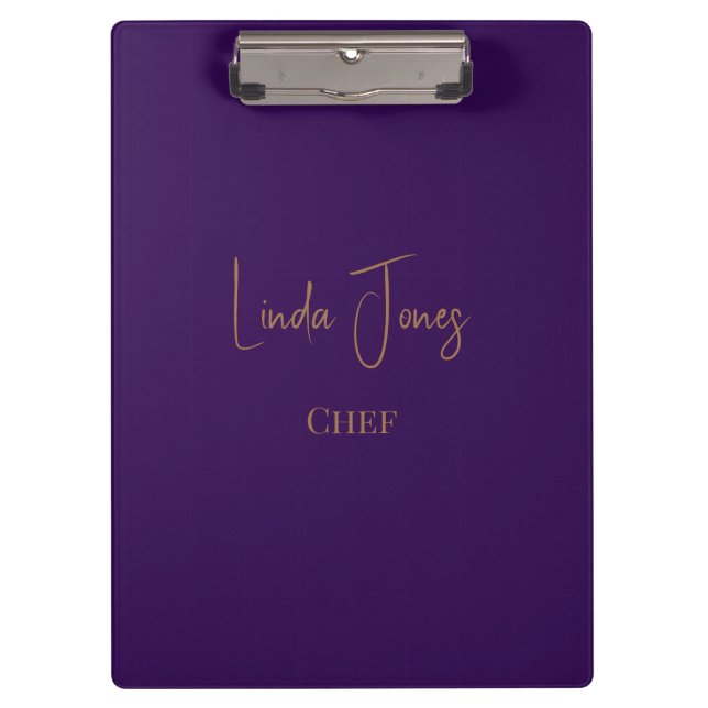 Simple plain purple clipboard (Front)