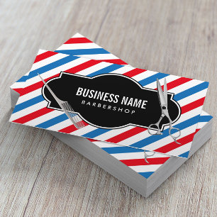 Simple Plain Scissor & Comb Barber Business Card