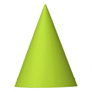 Simple plain solid color bright acid green lime party hat
