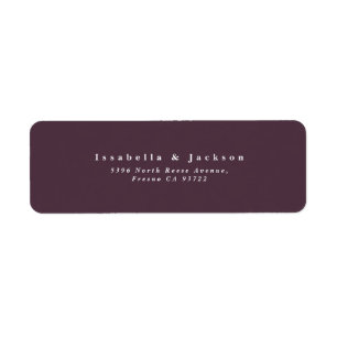 Simple Plain Text Wedding Return Address