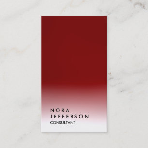 Simple Plain Vertical Red Trendy Consultant Business Card