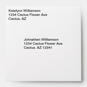 Simple Plain White Custom Envelopes