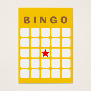 Simple Plain Yellow 5x5 DIY Bingo Card