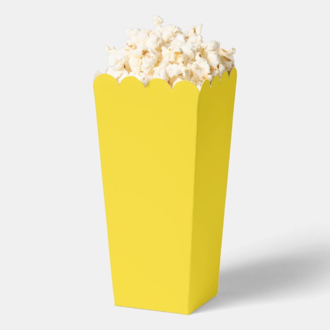 Simple Plain Yellow Popcorn Favor Box (Popped)