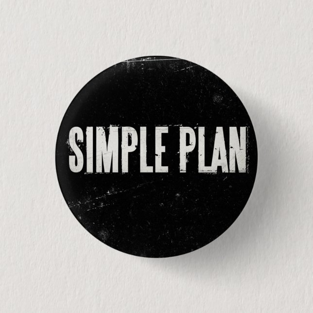 Simple Plan 1 Inch Round Button (Front)