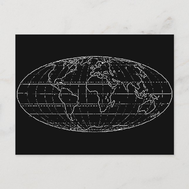 simple planisphere / maps postcard (Front)
