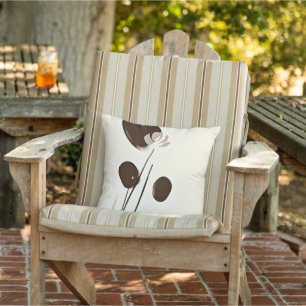 Simple plants minimalist art outdoor pillow