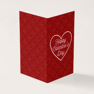 Simple Platonique Valentine Carte pour notes 25pk