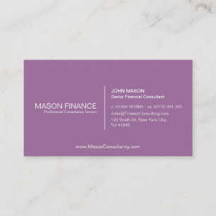 Simple Plum Customizable Business Card Template