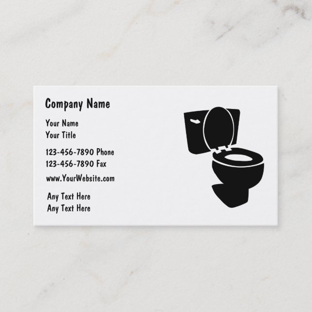 Simple Plumber Business Cards (Front)