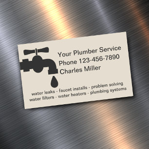 Simple Plumber Business Magnets