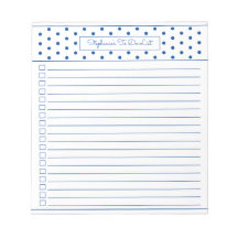 Simple Polka Dot Blue One Column To Do Checklist