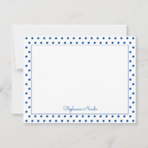 Simple Polka Dot Blue Personalized Thin Border