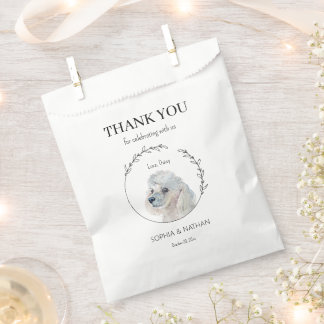 Simple Poodle Dog Wedding Thank You Favour Bag
