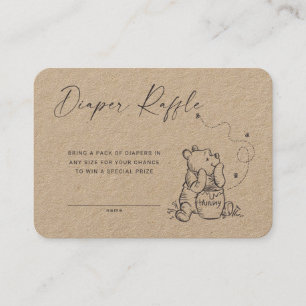 Simple Pooh Diaper Raffle Insert Card