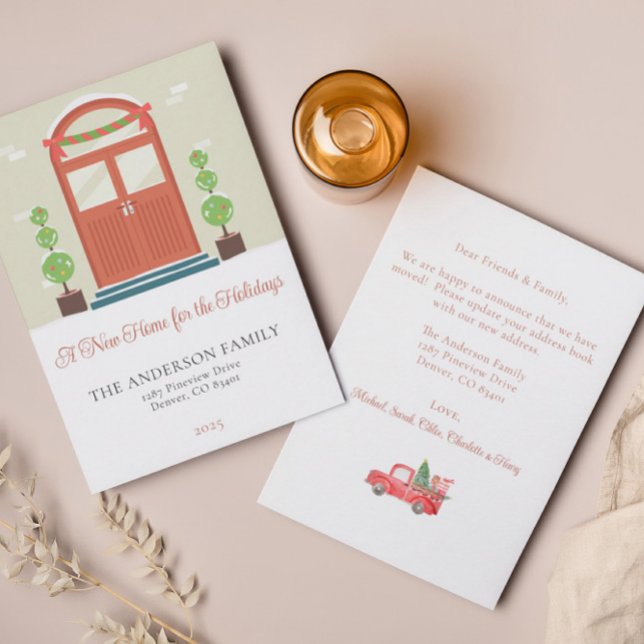 Simple porte avant de Noël Déménagement Faire-part (Créateur téléchargé)