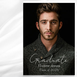 Simple portrait Graduation Invitation