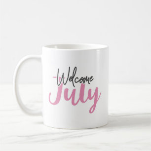 Simple Positivity Sleek Modern Elegant Black Pink Coffee Mug