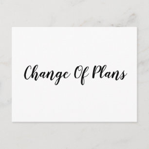 Simple Postponement Wedding Announcement Postcard