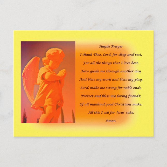 Simple Prayer Postcard (Front)